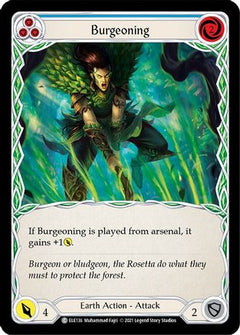 Burgeoning (Blue) (ELE136) [Tales of Aria] 1st Edition Rainbow Foil - Deck Out Gaming