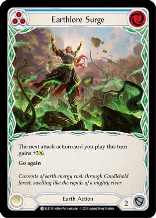 Earthlore Surge (Blue) (ELE139) [Tales of Aria] 1st Edition - Deck Out Gaming