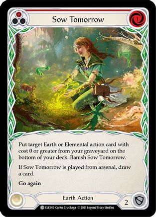 Sow Tomorrow (Red) (ELE140) [Tales of Aria] Unlimited Edition Rainbow Foil - Deck Out Gaming