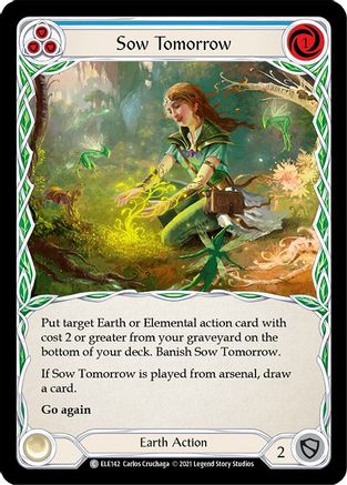 Sow Tomorrow (Blue) (ELE142) [Tales of Aria] 1st Edition Rainbow Foil - Deck Out Gaming
