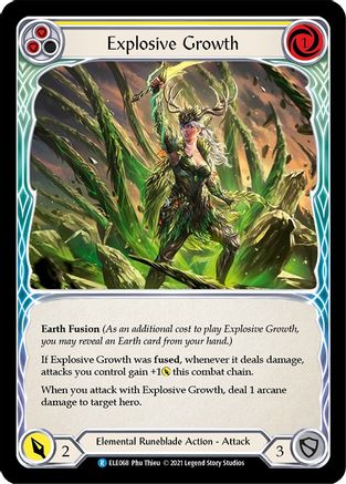 Explosive Growth (Yellow) (ELE068) [Tales of Aria] 1st Edition Rainbow Foil - Deck Out Gaming