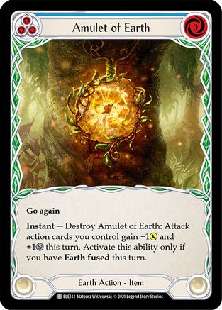 Amulet of Earth (ELE143) [Tales of Aria] 1st Edition Rainbow Foil - Deck Out Gaming