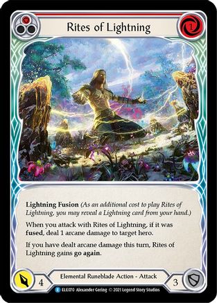 Rites of Lightning (Red) (ELE070) [Tales of Aria] Unlimited Edition Rainbow Foil - Deck Out Gaming