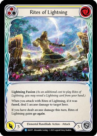 Rites of Lightning (Yellow) (ELE071) [Tales of Aria] Unlimited Edition - Deck Out Gaming
