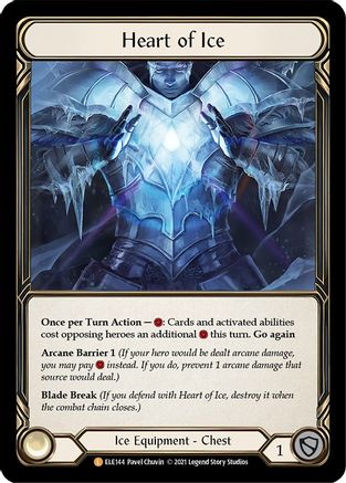 Heart of Ice (ELE144) [Tales of Aria] 1st Edition Cold Foil - Deck Out Gaming