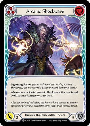 Arcanic Shockwave (Blue) (ELE075) [Tales of Aria] Unlimited Edition Rainbow Foil - Deck Out Gaming