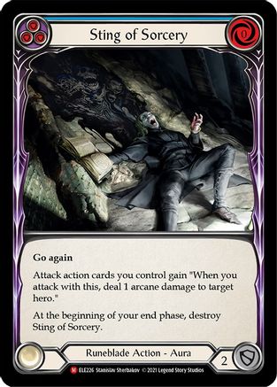 Sting of Sorcery (ELE226) [Tales of Aria] Unlimited Edition Rainbow Foil - Deck Out Gaming
