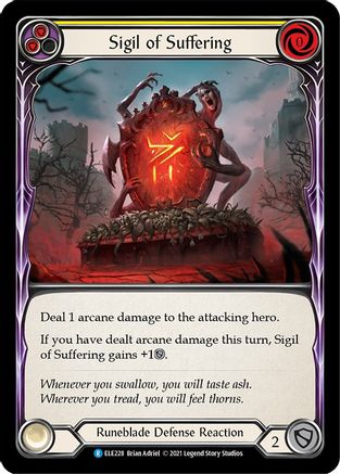 Sigil of Suffering (Yellow) (ELE228) [Tales of Aria] 1st Edition - Deck Out Gaming
