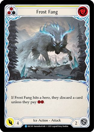 Frost Fang (Yellow) (ELE149) [Tales of Aria] 1st Edition Rainbow Foil - Deck Out Gaming