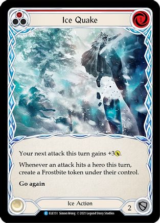 Ice Quake (Red) (ELE151) [Tales of Aria] 1st Edition Rainbow Foil - Deck Out Gaming