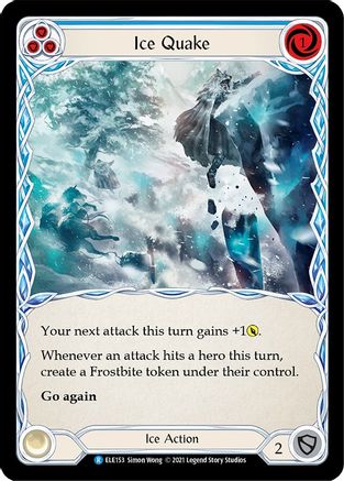 Ice Quake (Blue) (ELE153) [Tales of Aria] 1st Edition Rainbow Foil - Deck Out Gaming