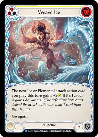 Weave Ice (Yellow) (ELE155) [Tales of Aria] Unlimited Edition - Deck Out Gaming