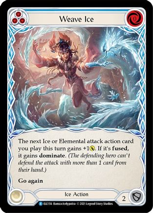 Weave Ice (Blue) (ELE156) [Tales of Aria] 1st Edition - Deck Out Gaming