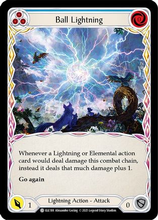Ball Lightning (Blue) (ELE188) [Tales of Aria] 1st Edition Rainbow Foil - Deck Out Gaming