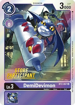 DemiDevimon - BT2-067 (Store Participant) (BT2-067) [Release Special Booster] Foil - Deck Out Gaming