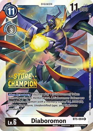 Diaboromon - BT5-084 (Store Champion) (BT5-084) [Battle of Omni] Foil - Deck Out Gaming