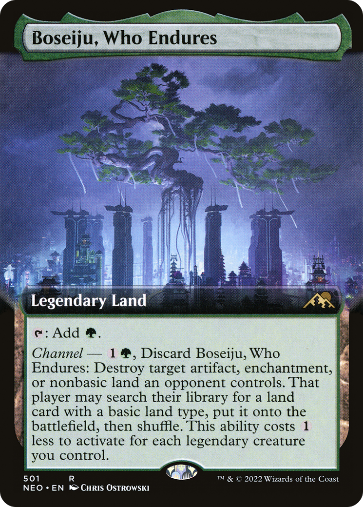 Boseiju, Who Endures (Extended Art) (501) [Kamigawa: Neon Dynasty] foil - Deck Out Gaming