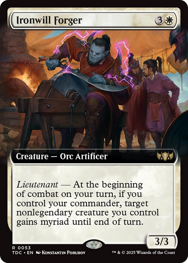 Ironwill Forger (Extended Art) (53) [Commander: Tarkir: Dragonstorm] - Deck Out Gaming