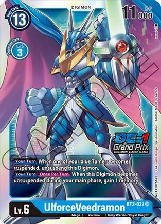 UlforceVeedramon (DC-1 Grand Prix) (BT2-032) [Release Special Booster] Foil - Deck Out Gaming