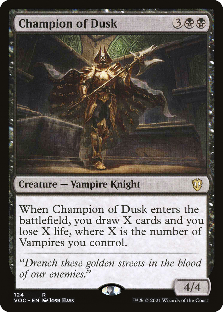 Champion of Dusk (124) [Crimson Vow Commander] - Deck Out Gaming