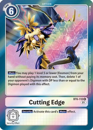 Cutting Edge (BT6-110) [Double Diamond] Foil - Deck Out Gaming