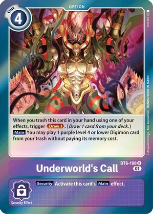 Underworld's Call (BT6-108) [Double Diamond] Foil - Deck Out Gaming