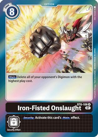 Iron-Fisted Onslaught (BT6-106) [Double Diamond] Foil - Deck Out Gaming