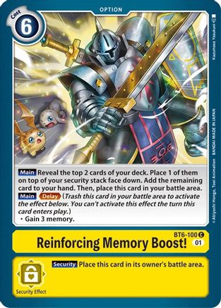 Reinforcing Memory Boost! (BT6-100) [Double Diamond] - Deck Out Gaming