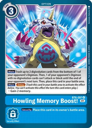 Howling Memory Boost! (BT6-097) [Double Diamond] - Deck Out Gaming