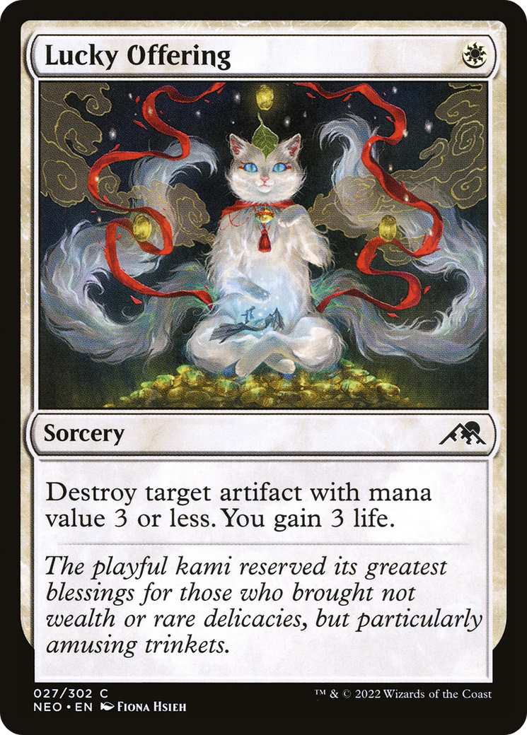Lucky Offering (27) [Kamigawa: Neon Dynasty] - Deck Out Gaming