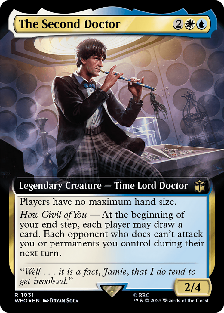 The Second Doctor (Extended Art) (Surge Foil) (1031) [Doctor Who] foil - Deck Out Gaming