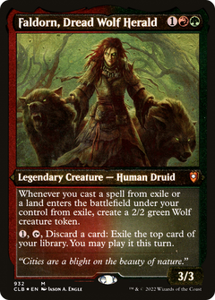 Faldorn, Dread Wolf Herald (932) [Commander Legends: Battle for Baldur's Gate] etched - Deck Out Gaming