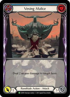 Vexing Malice (Blue) (Extended Art) - LGS059 (LGS059) [Flesh and Blood: Promo Cards] Rainbow Foil - Deck Out Gaming