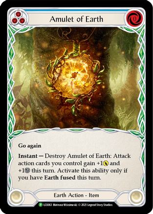 Amulet of Earth - LGS063 (LGS063) [Flesh and Blood: Promo Cards] Cold Foil - Deck Out Gaming