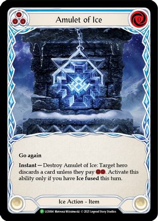 Amulet of Ice - LGS064 (LGS064) [Flesh and Blood: Promo Cards] Cold Foil - Deck Out Gaming