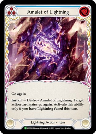 Amulet of Lightning - LGS065 (LGS065) [Flesh and Blood: Promo Cards] Cold Foil - Deck Out Gaming