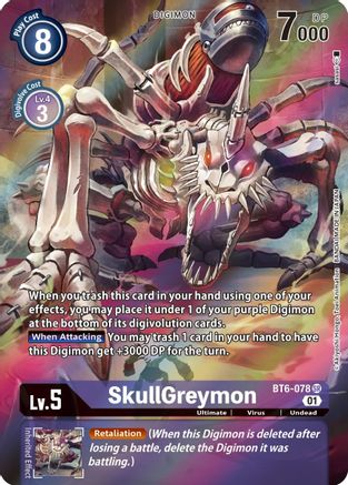 SkullGreymon (Alternate Art) (BT6-078) [Double Diamond] Foil - Deck Out Gaming