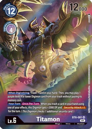 Titamon (Alternate Art) (BT6-081) [Double Diamond] Foil - Deck Out Gaming