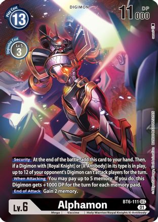 Alphamon (Alternate Art) (BT6-111) [Double Diamond] Foil - Deck Out Gaming