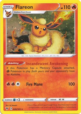 Flareon - 026/185 (Cosmos Holo) (26) [Miscellaneous Cards & Products] Holofoil - Deck Out Gaming