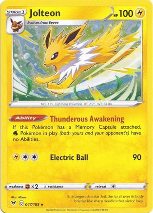 Jolteon - 047/185 (Cosmos Holo) (47) [Miscellaneous Cards & Products] Holofoil - Deck Out Gaming
