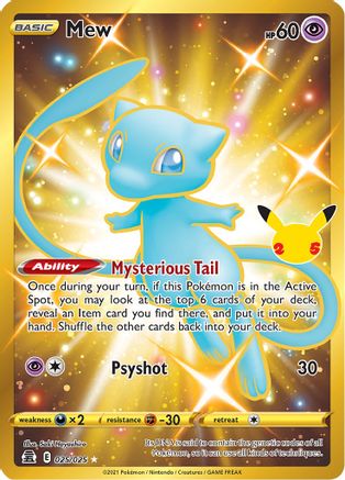 Mew (Secret) (25) [Celebrations] Holofoil - Deck Out Gaming
