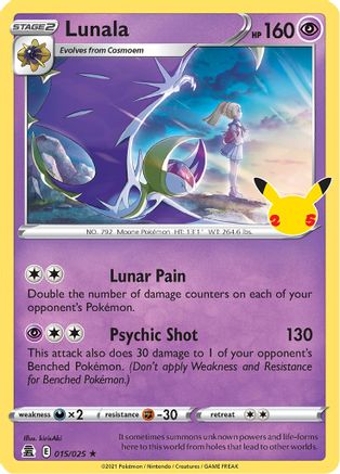 Lunala (15) [Celebrations] Holofoil - Deck Out Gaming