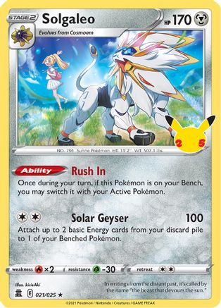 Solgaleo (21) [Celebrations] Holofoil - Deck Out Gaming