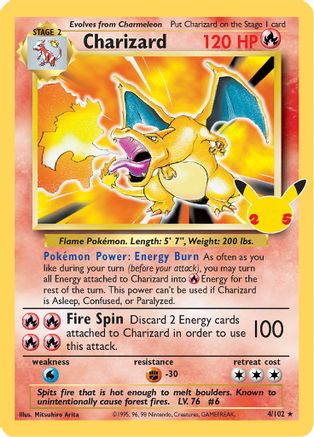 Charizard (4) [Celebrations: Classic Collection] Holofoil - Deck Out Gaming