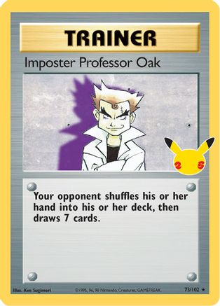 Imposter Professor Oak (73/102) [Celebrations: 25th Anniversary - Classic Collection] - Deck Out Gaming
