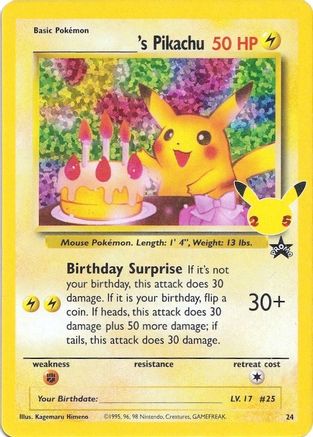 ______'s Pikachu (24) [Celebrations: Classic Collection] Holofoil - Deck Out Gaming