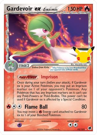 Gardevoir ex (93/101) (Delta Species) [Celebrations: 25th Anniversary - Classic Collection] - Deck Out Gaming