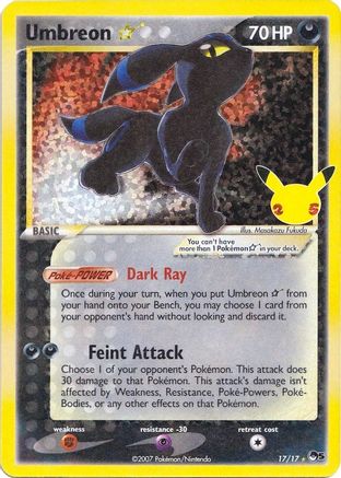 Umbreon (17/17) (Star) [Celebrations: 25th Anniversary - Classic Collection] - Deck Out Gaming