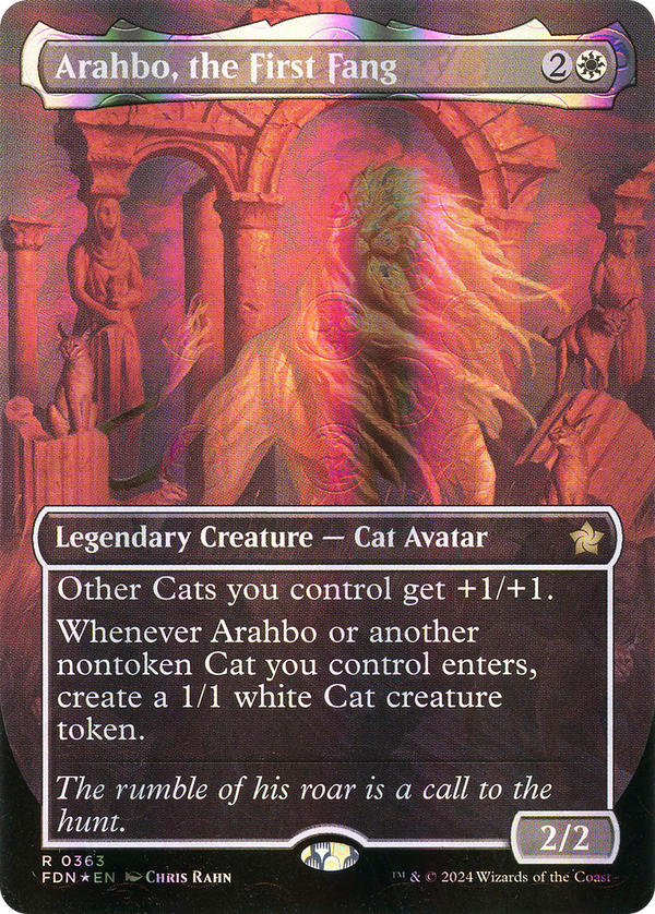 Arahbo, the First Fang (Borderless) (Mana Foil) (363) [Foundations] foil - Deck Out Gaming